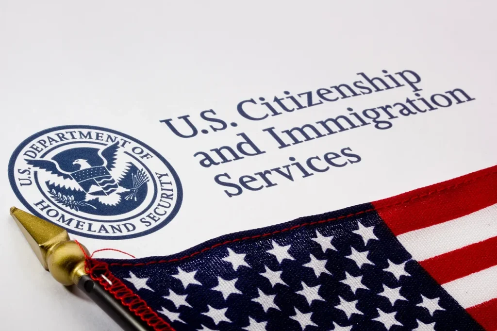 USCIS flag representing certified translations for legal and immigration processes